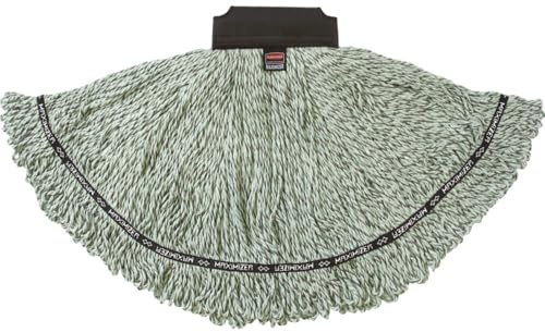 Rubbermaid Commercial 1924815 Maximizer Mop Head, Microfiber Blend, Medium, Green, for Commercial/Professional Cleaning/Mopping