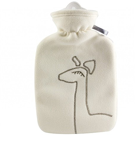 Hugo Frosch Hot Water Bottle classic 1,8 ltr. double fleece with Cover White
