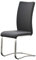 Robas Lund Esszimmerstuhl 2-er Set Grau, Stuhl belastbar bis 130 kg, mit Kunstlederbezug, Gestell Edelstahl