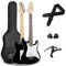3rd Avenue XF 3/4 Size Kids Junior Electric Guitar Starter Beginner Pack with Bag, Strap, Picks and Capo – Black