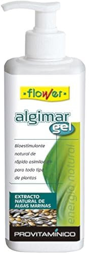 Flower - Abono Gel Concentrado Algimar | Extracto Natural de Algas Marinas | Bioestimulante para Plantas | Aplicación Directa, No Aplica Color, Tamaño 19x5.5x5.5 cm, Material Abono en Gel