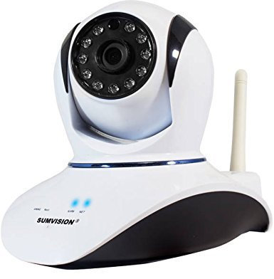 Sumvision® Oracle H.264 HD Hi Definition 1280 x 720P Baby Pets Monitor Wireless Wired Pan Tilt IP Camera, IR-Cut Filter for Home Security Video Recording, Plug & Play Cloud P2P QR Code Scan, IOS, Android Smartphone and Tablet View, Two-way Talk, Motion Detection