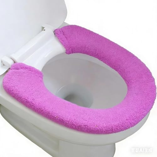 Vimeet Wärmer Waschbar WC-Sitz-Pad Badezimmer Bad WC-Sitzbezüge Toiletten Sitzbezug Closestool Seat Pad Toilet Seat Cover WC-Sitz Kissen Toilette Sitz Abdeckung für Universal Toilettensitz Lila