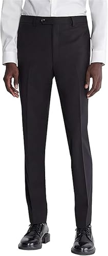 Calvin Klein Slim Fit Dress Pant Pantalon, Noir, 36W x 34L Homme