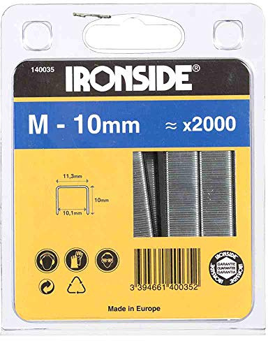 Ironside 140035 Kla mmern 10 mm Typ M Inhalt: 2000 Stück