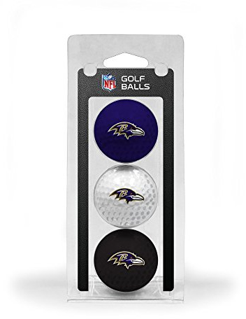 Team Golf NFL 3 Golfbälle, 3er-Pack, Damen Kinder Herren Unisex, 30205, Baltimore Ravens, Einheitsgröße