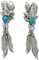 Indianerschmuck Ohrringe Ohrstecker mit Türkis Adler Federn Flying Eagle by Navajo Artist Annie Spencer 925 Sterling Silber