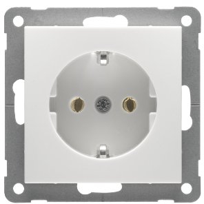 PEHA 00318351 Badora Schuko-Steckdose mit Steckklemmen, reinweiß
