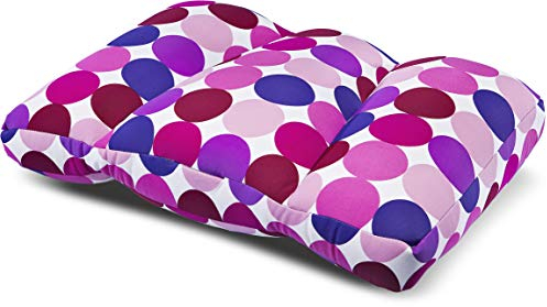 Invitalis Kuschel-Maxx - Orthopädisches Schlafkissen für jeden Schlafstil - Atmungsaktiv, Öko tex 100 Zertifiziert & flauschig weich mit Mikroperlen Füllung Nylon - 60x40 cm - Lila / Rosa Kreise
