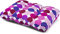 Invitalis Kuschel-Maxx - Orthopädisches Schlafkissen für jeden Schlafstil - Atmungsaktiv, Öko tex 100 Zertifiziert & flauschig weich mit Mikroperlen Füllung Nylon - 60x40 cm - Lila / Rosa Kreise