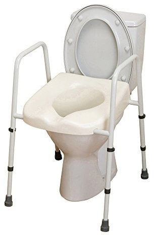NRS Healthcare M92740 Healthcare Mowbray Lite Toilet Seat and Frame, '510' version (extra width between arms) -pre-assembled