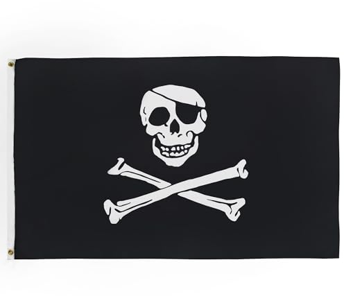 AZ FLAG Bandiera Pirata Teschio 90x60cm - Bandiera dei Pirati 60 x 90 cm