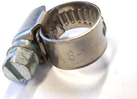 10 x Schlauchschelle 8-12/9 mm, W2 Edelstahl rostfrei