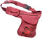 Goa Schulter Bauchtasche Gürteltasche Bauchgurt Hippie PSY Festival Blumenmotiv, Farbe:Bordeaux