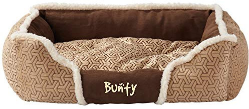Bunty Kensington Dog Bed Medium - Anti Anxiety Dog Sofa Bed, Cushioned Raised Walls, Machine Washable, Removable Inner Cushion, Non-Slip Rubber Base - Puppy, Cat & Pet Bed (Cream, XL)