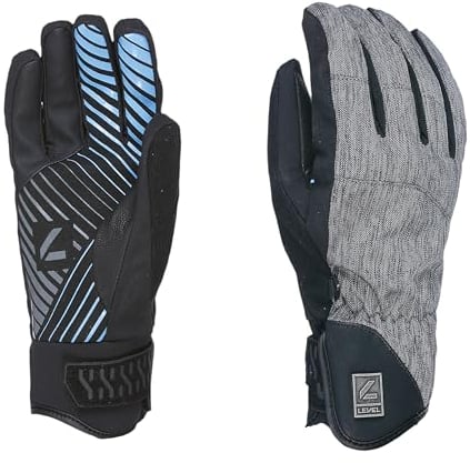 Level Suburban- Snowboard Handschuhe, Thermohandschuhe Winter Herren, Ski- und Winterhandschuhe Herren Wasserdicht mit Verstellbarem Riemen und Stulpe, Atmungsaktiv für Snowboard und Skifahren, 1 Paar