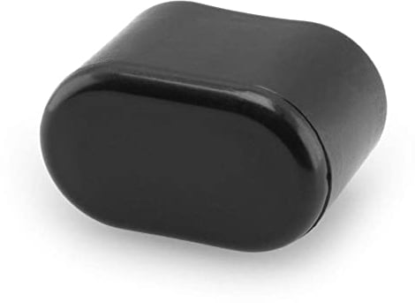 GLEITGUT 4er Set Fußkappen für Gartenstühle oval Rohrkappen schwarz Kappen für Ovalrohr ovale Stuhlkappen (38 x 20 mm)