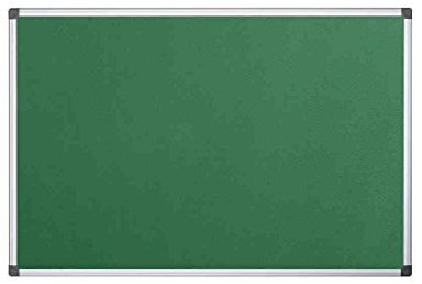 Bi-Office Notice Board Maya, Green Felt, Aluminium Frame, 180 x 120 cm