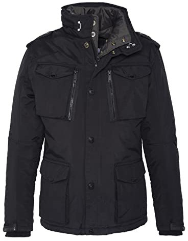 Schott (Brand National) - Field Giacca modello parka, a manica lunga Uomo, nero (Black), S