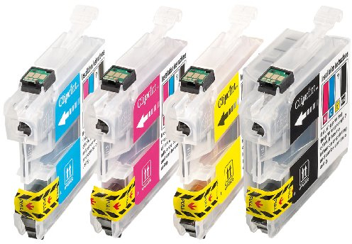 iColor Drucktertinte: Color-Pack für Brother (ersetzt LC127/125), BK/C/M/Y (Brother Mfc J4410dw, Brother Mfc J4510dw, Drucker)