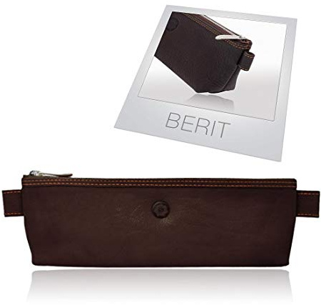 Sonnenleder Stiftemäppchen BERIT mokka