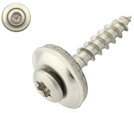 50 Stück Spenglerschrauben mit EPDM Dichtscheibe - 15 mm - Innensechsrund TX - 4,5x25 mm DIN7995 Edelstahl A2 V2A - SC-Normteile