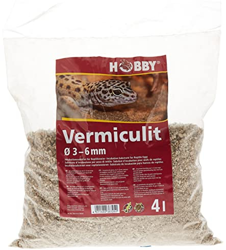 Hobby Vermiculit Substrat pour Reptile/Amphibien 3-6 mm 4 L