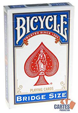 Jeu de 52 cartes : BICYCLE Rider Back bleu Format Bridge