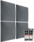 mollis Lot de 4 panneaux muraux matelassés décoratifs, carrés, pour tête de lit ou protection contre les chocs, réduction du son et amélioration de l'acoustique, en mousse, 30 x 30 cm, anthracite