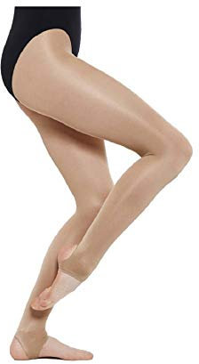 Silky - Collant de danse etrier beige rosé - Small (32-36)