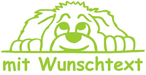 My Baby Shop Hundeaufkleber fürs Auto - mit Wunschtext - Motiv H4 (16 cm)