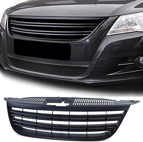 Sport Kühlergrill ohne Emblem mit Doppelrippe Schwarz für VW Tiguan 5N 07-11
