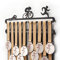 Qthrone Porta medaglie Triatleta Doppio - Medagliere da Parete Ironman Nero - Triathlon Medal Display Holder