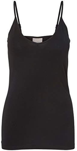 Vero Moda NOS Damen Top VMMAXI MY SOFT V SINGLET NOOS, Schwarz (Black), 34 (Herstellergröße: XS)