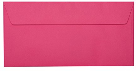 Paper24 je 25 DIN lang Briefumschläge mit Haftstreifen (ohne Fenster) 11x22 cm Pink