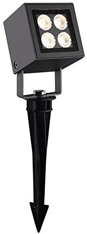 DOPO LIGHTING - Proyector con piqueta BARNI antracita LED SMD 8W exterior IP65. Proyector estaca para iluminar jardines, patios e incluso fachadas.