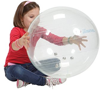 1x Jinglin´ Ball von Gymnic / transparenter Ball mit Glöckchen im Inneren / Größe: Ø 55 cm / für Kinder ab 3 Jahren geeignet!