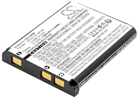 Battery for Nikon Coolpix S200, 3.7V, 660mAh, Li-ion