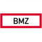 Schild BMZ gemäß DIN 4066 Aluminium 105 x 297 mm (Brandmeldezentrale, Brandschutz, Brandmeldeanlage) wetterfest