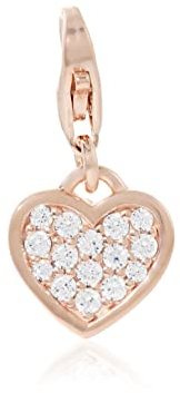 Thomas Sabo Herz Charm Anhänger Silber rosévergoldet mit weißen Zirkonia 0970-416-14
