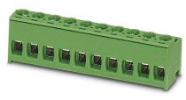 PHOENIX CONTACT PT 1.510-PH-5.0 PCB connector, 1.5 mm² nominal cross-section, green, 10 A, 400 V, 10 number of positions, PT 1.5..-PH article family, 5 mm pitch, 100 pieces