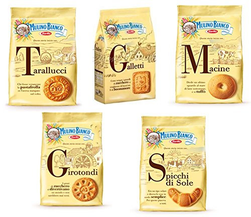 Mulino Bianco: Biscotti assortiti * Totale 1800 g * Confezione da 5
