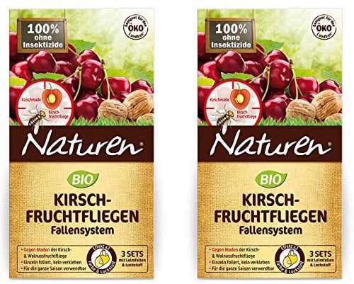 2 x Naturen Kirschfruchtfliegen-Fallen-Set Kirschmaden-Bekämpfung