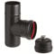 ALA PELLET Aeternum Y40300150304 Canale da Fumo Porcellanato, Nero