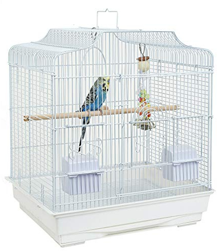 WUNDAPETS LIBERTA SIAM WHITE BUDGIE CANARY FINCH BIRD CAGE FEEDER PERCHES SWING
