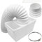SPARES2GO Kondensator Entlüftungsbox & Schlauchsatz mit Schraubenclip für BOSCH Belüfteter Wäschetrockner (4 / 100mm Durchmesser) von SPARES2GO