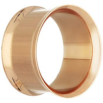 Treuheld® 14mm Ohr Flesh Tunnel Rosegold - Edelstahl/Chirurgenstahl 316L - Dünn & Dünner Rand - Ohne Gewinde