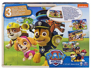 Paw Patrol Wooden Puzzle 3 Pack