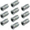 Gedotec Einschraubmuffen | 100 Stück - Metall Eindrehmuffe mit Abdeckrand | M8 x 24 mm | Einschraubmutter Stahl verzinkt | Gewinde-Muffen Schrauben mit Antrieb: Innensechskant | Gewinde-Einsatz Holz
