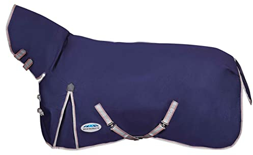 Weatherbeeta Comfitec Essential Combo Pferdedecke, Halsumfang: Mittel, Navy/Silver/Red, 5ft 6